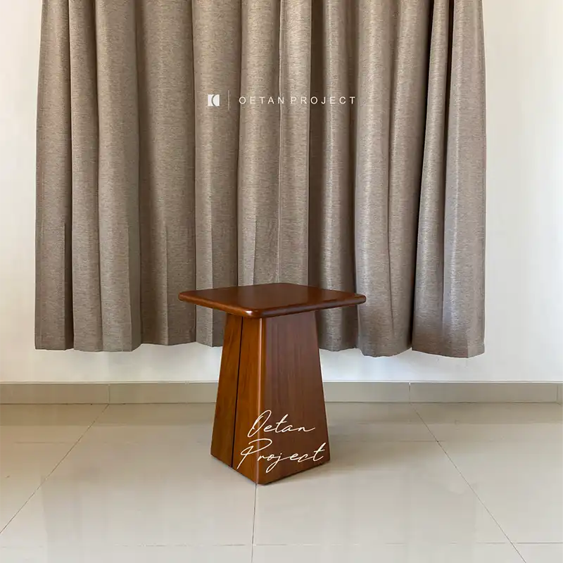 Cale-Side-Table-Kayu-Jati-3 Meja samping Cale kayu jati minimalis, modern dan selegan